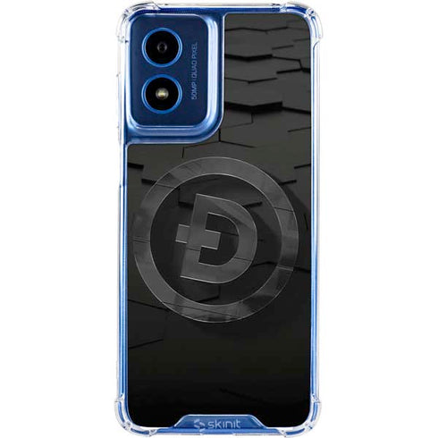 Doge Coin Textured Logo Moto G 5G (2024) Clear Case