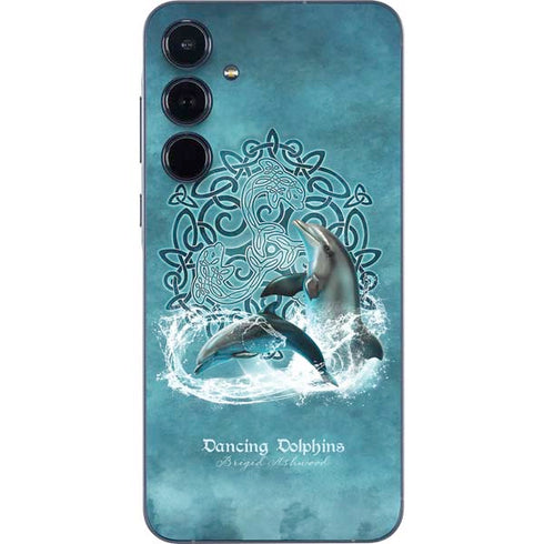 Dolphin Celtic Knot by Brigid Ashwood Galaxy A35 5G Skin