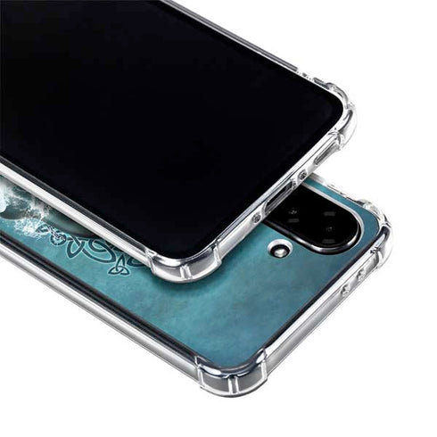 Dolphin Celtic Knot by Brigid Ashwood Galaxy A36 5G Clear Case