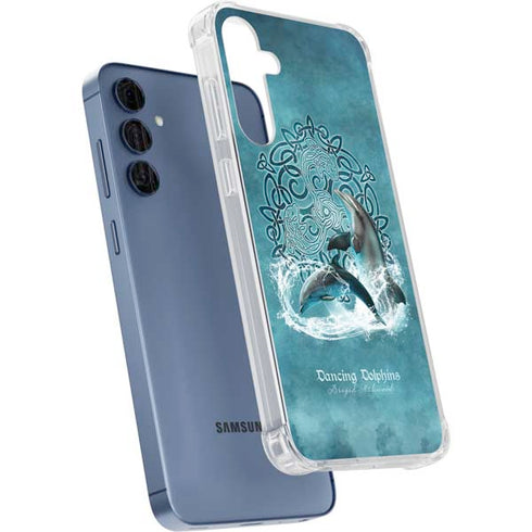 Dolphin Celtic Knot by Brigid Ashwood Galaxy A55 5G Clear Case