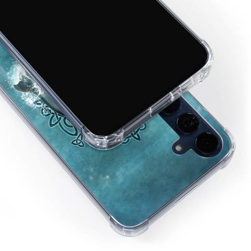 Dolphin Celtic Knot by Brigid Ashwood Galaxy A55 5G Clear Case