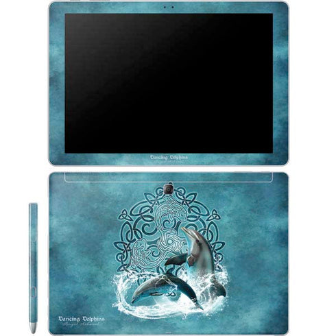 Dolphin Celtic Knot by Brigid Ashwood Galaxy Book 12in Skin