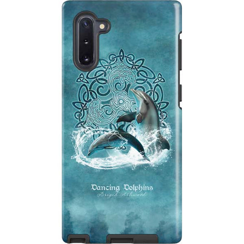 Dolphin Celtic Knot by Brigid Ashwood Galaxy Cases