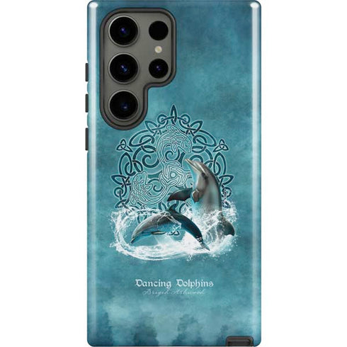 Dolphin Celtic Knot by Brigid Ashwood Galaxy S23 Ultra Pro Case