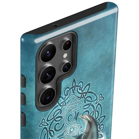 Dolphin Celtic Knot by Brigid Ashwood Galaxy S23 Ultra Pro Case