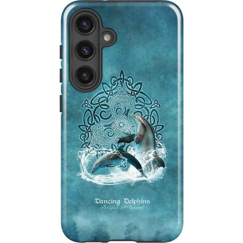 Dolphin Celtic Knot by Brigid Ashwood Galaxy S25 Impact Case