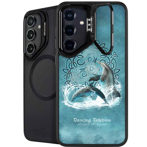 Dolphin Celtic Knot by Brigid Ashwood Galaxy S24 Plus Kickstand Case