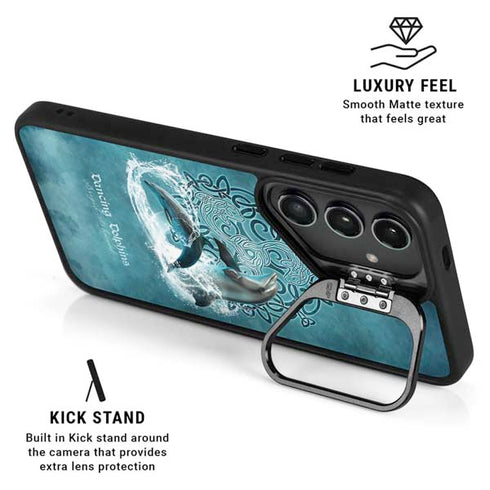 Dolphin Celtic Knot by Brigid Ashwood Galaxy S24 Plus Kickstand Case