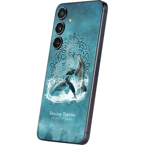 Dolphin Celtic Knot by Brigid Ashwood Galaxy S25 Plus Skin