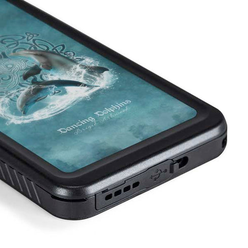 Dolphin Celtic Knot by Brigid Ashwood Galaxy S24 Plus Waterproof Case