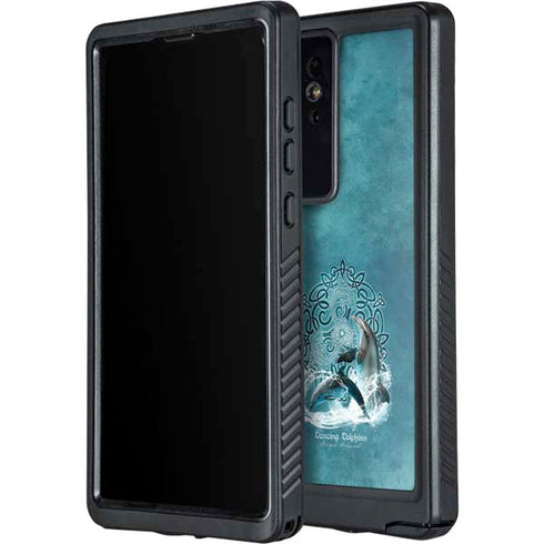 Dolphin Celtic Knot by Brigid Ashwood Galaxy S24 Ultra Waterproof Case