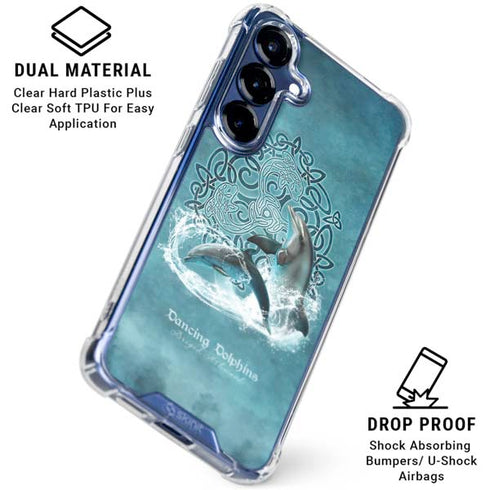 Dolphin Celtic Knot by Brigid Ashwood Galaxy S25 Plus Clear Case