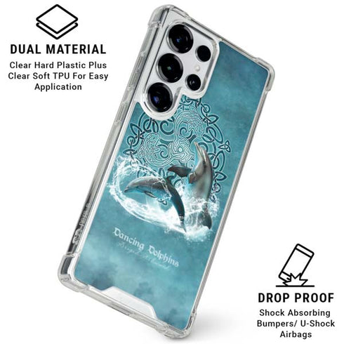 Dolphin Celtic Knot by Brigid Ashwood Galaxy S25 Ultra Clear Case