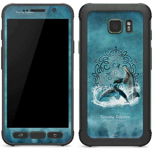 Dolphin Celtic Knot by Brigid Ashwood Galaxy S7 Active Skin