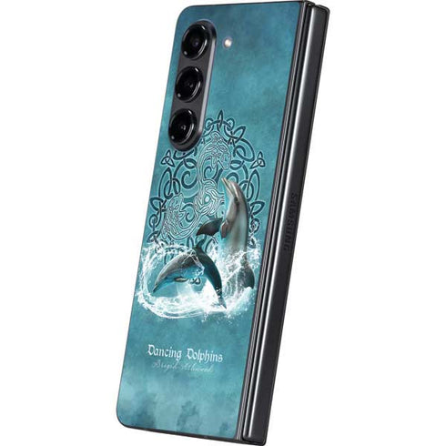 Dolphin Celtic Knot by Brigid Ashwood Galaxy Z Fold5 5G Skin