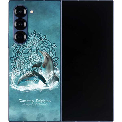 Dolphin Celtic Knot by Brigid Ashwood Galaxy Z Fold6 Skin