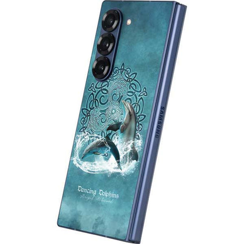 Dolphin Celtic Knot by Brigid Ashwood Galaxy Z Fold6 Skin