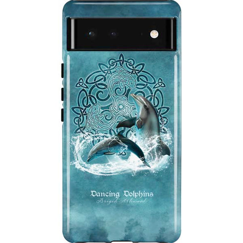 Dolphin Celtic Knot by Brigid Ashwood Pixel Cases