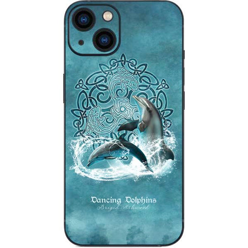 Dolphin Celtic Knot by Brigid Ashwood iPhone Skins