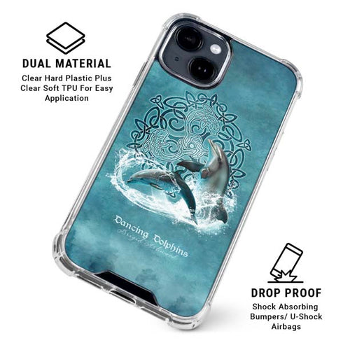 Dolphin Celtic Knot by Brigid Ashwood iPhone 15 Clear Case