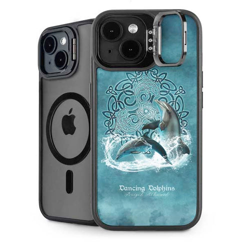 Dolphin Celtic Knot by Brigid Ashwood iPhone 15 Kickstand Case