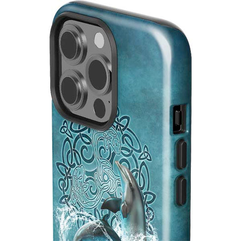 Dolphin Celtic Knot by Brigid Ashwood iPhone 15 Pro Impact Case