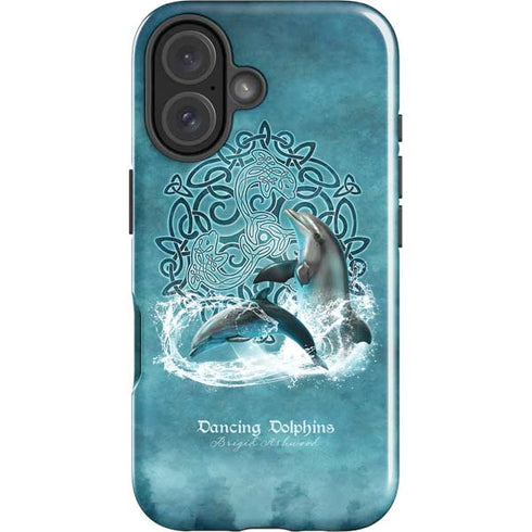 Dolphin Celtic Knot by Brigid Ashwood iPhone 16 Impact Case