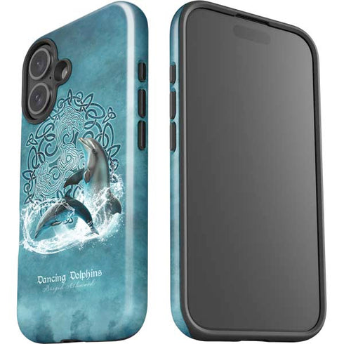 Dolphin Celtic Knot by Brigid Ashwood iPhone 16 Plus Impact Case