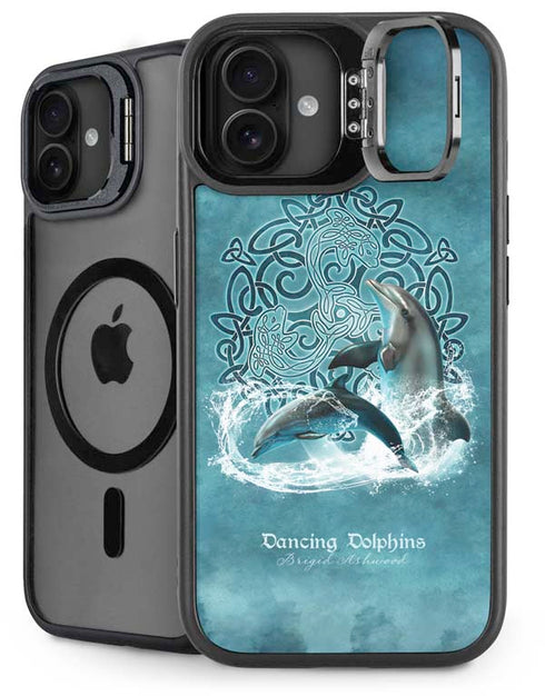 Dolphin Celtic Knot by Brigid Ashwood iPhone 16 Plus Kickstand Case