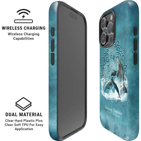 Dolphin Celtic Knot by Brigid Ashwood iPhone 16 Pro Magsafe Impact Case