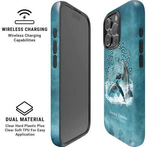 Dolphin Celtic Knot by Brigid Ashwood iPhone 16 Pro Max Magsafe Impact Case