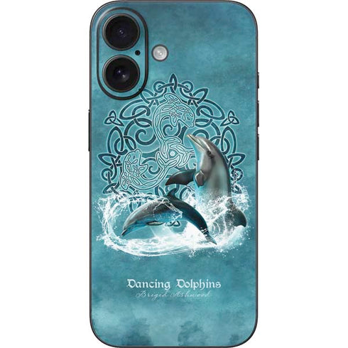 Dolphin Celtic Knot by Brigid Ashwood iPhone 16 Skin
