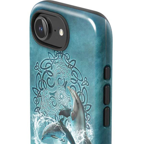 Dolphin Celtic Knot by Brigid Ashwood iPhone 16e Impact Case
