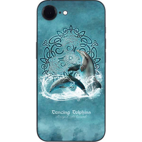 Dolphin Celtic Knot by Brigid Ashwood iPhone 16e Skin