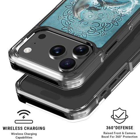 Dolphin Celtic Knot by Brigid Ashwood iPhone 18 Pro Clear Case