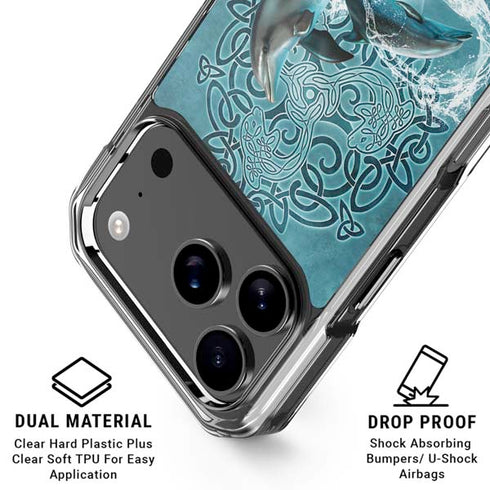 Dolphin Celtic Knot by Brigid Ashwood iPhone 18 Pro Clear Case