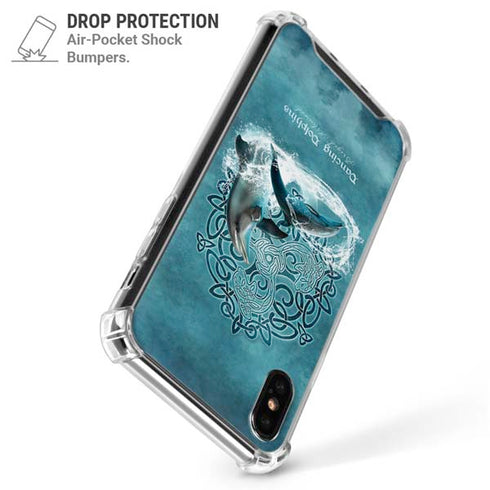 Dolphin Celtic Knot by Brigid Ashwood iPhone X/XS Clear Case