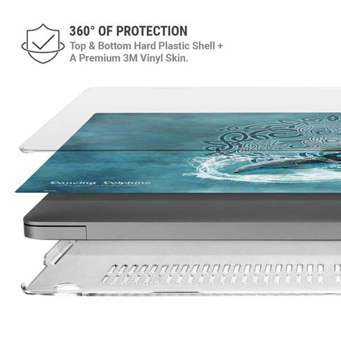 Dolphin Celtic Knot by Brigid Ashwood MacBook Pro 14in (2021-24) Case plus Skin