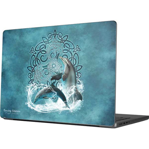 Dolphin Celtic Knot by Brigid Ashwood Apple MacBook Pro 14-inch Skin