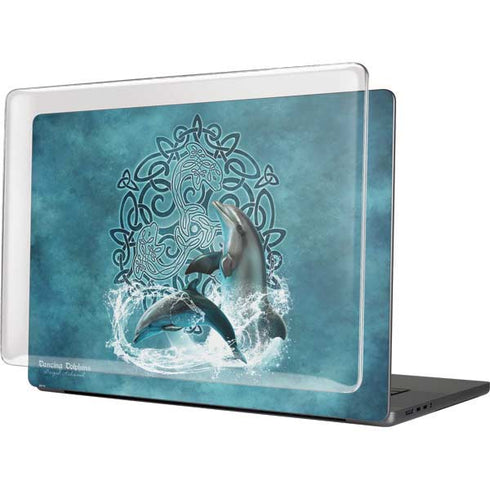 Dolphin Celtic Knot by Brigid Ashwood MacBook Cases