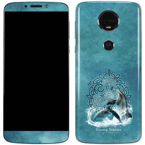 Dolphin Celtic Knot by Brigid Ashwood Moto E5 Plus Skin