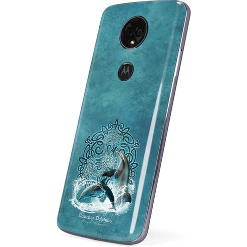 Dolphin Celtic Knot by Brigid Ashwood Moto E5 Plus Skin