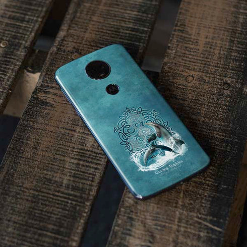 Dolphin Celtic Knot by Brigid Ashwood Moto E5 Plus Skin