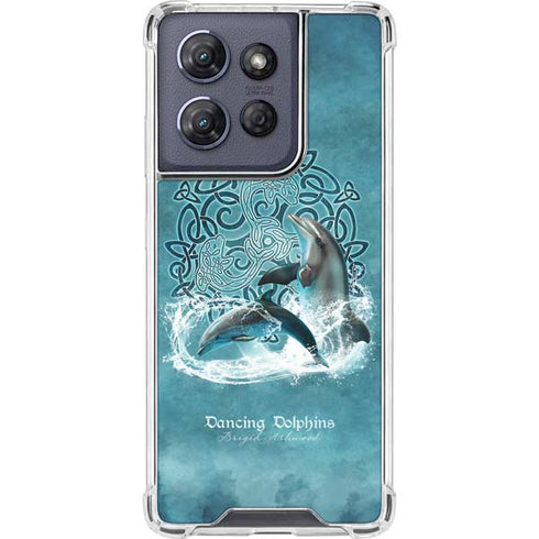Dolphin Celtic Knot by Brigid Ashwood Moto G 5G (2025) Clear Case