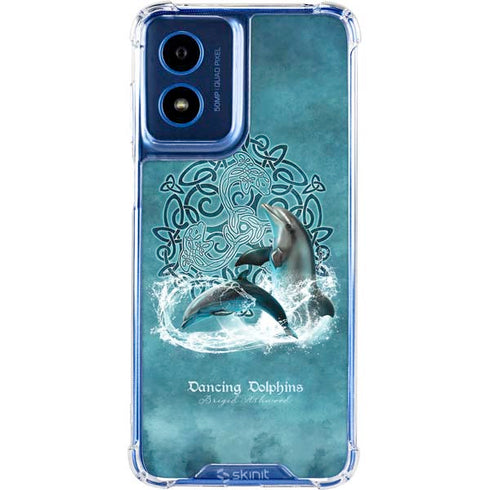 Dolphin Celtic Knot by Brigid Ashwood Moto G 5G (2024) Clear Case