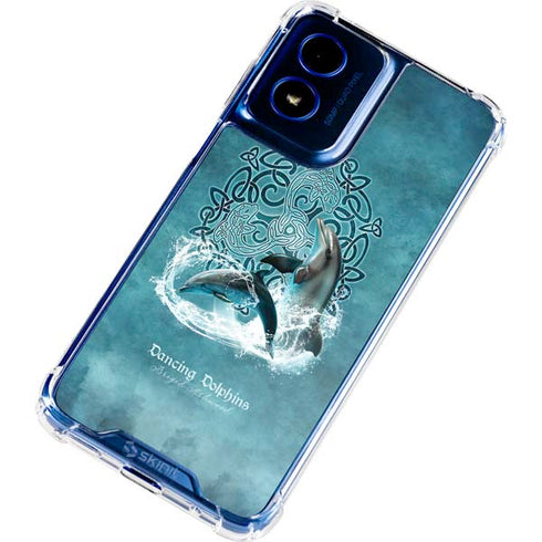 Dolphin Celtic Knot by Brigid Ashwood Moto G Play 4G (2024) Clear Case