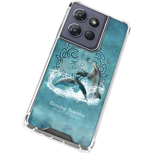 Dolphin Celtic Knot by Brigid Ashwood Moto G Power 5G (2025) Clear Case