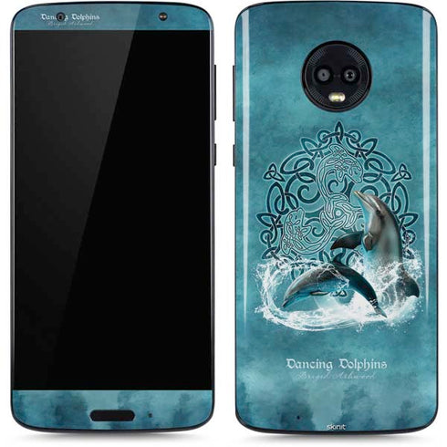 Dolphin Celtic Knot by Brigid Ashwood Moto G6 Skin