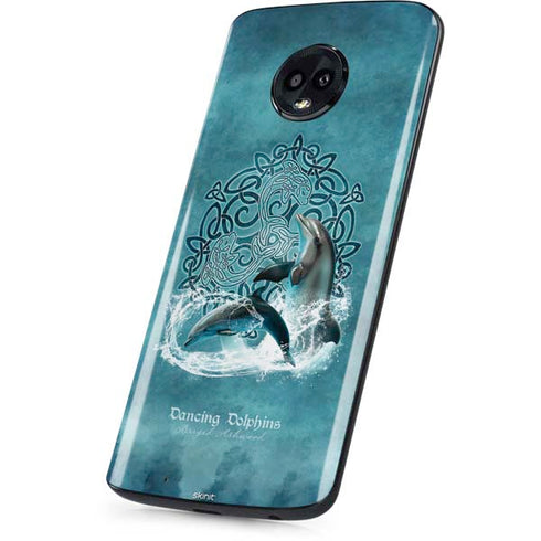 Dolphin Celtic Knot by Brigid Ashwood Moto G6 Skin