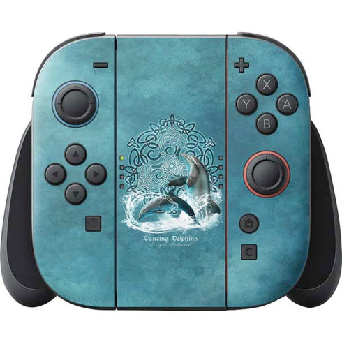 Dolphin Celtic Knot by Brigid Ashwood Nintendo Switch 2 (2025) Joy-Con Controller Skin